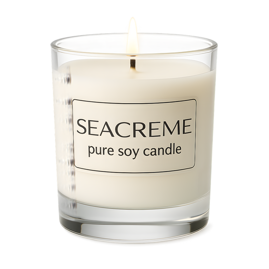 SEA CREME Scented Candle | Coastal Calm | Natural Scent | Clean Burn